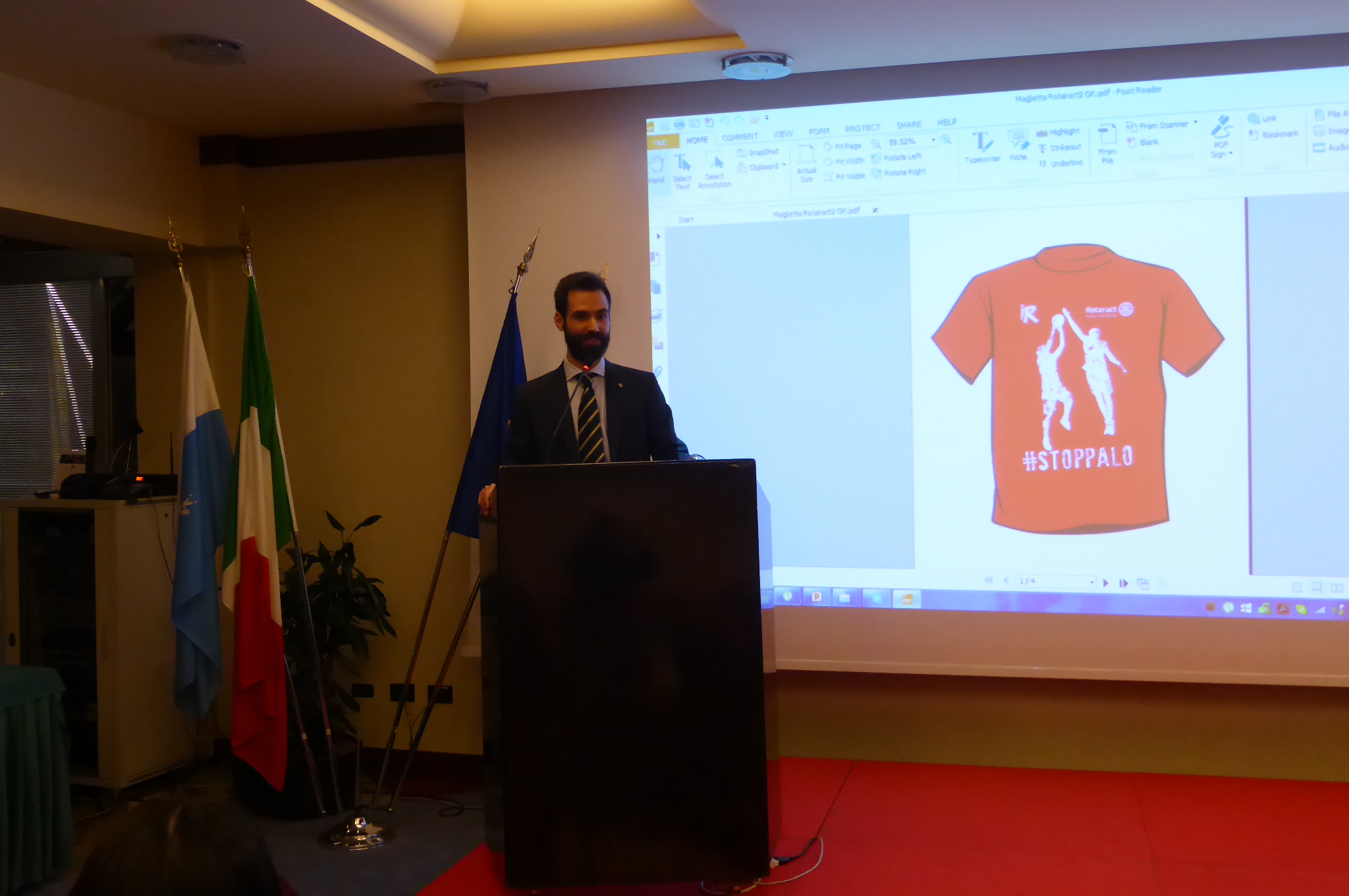 I giovani del Rotaract si presentano in una serata internazionale