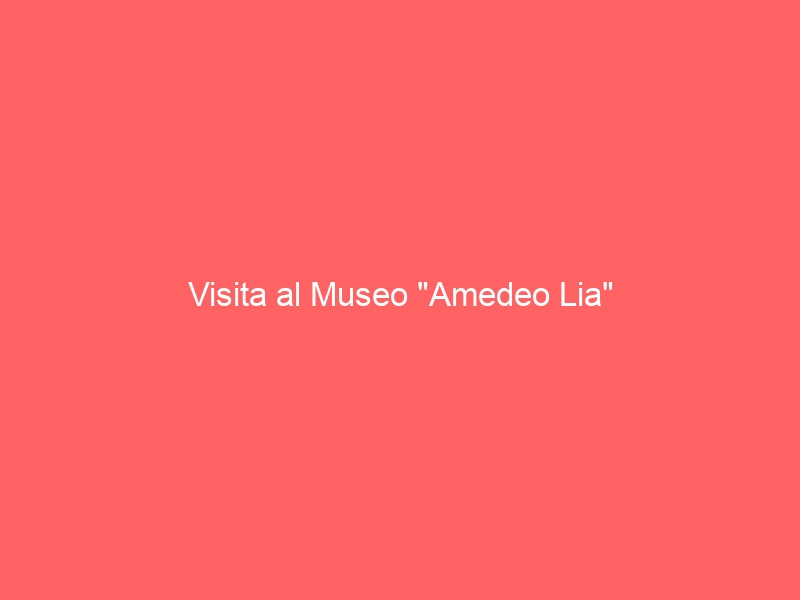 Visita al Museo “Amedeo Lia”