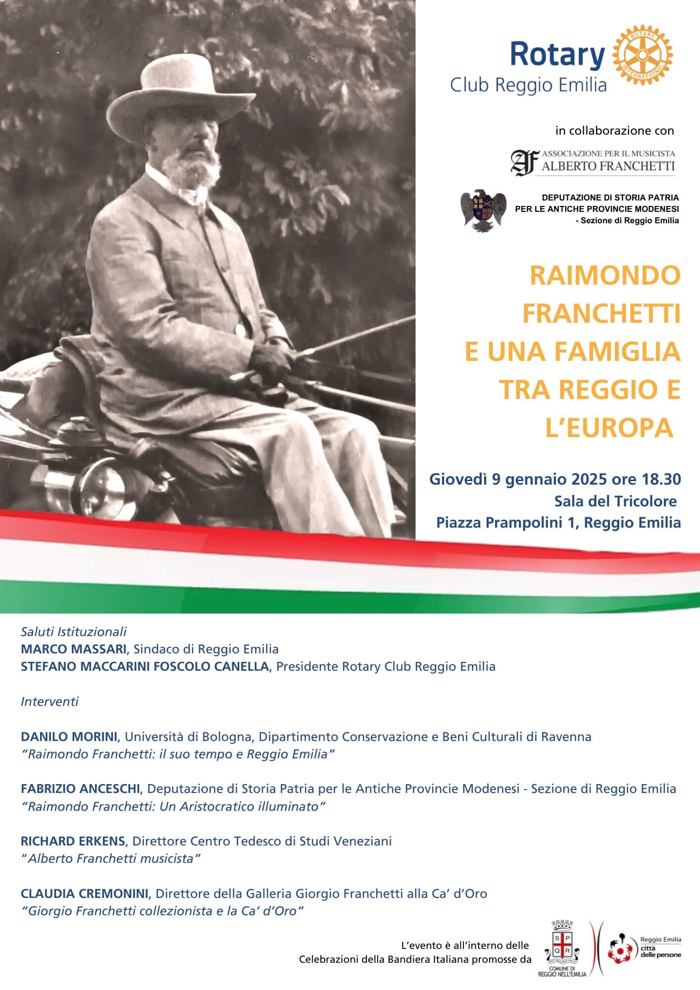 “RAIMONDO FRANCHETTI E UNA FAMIGLIA TRA REGGIO E L’EUROPA”